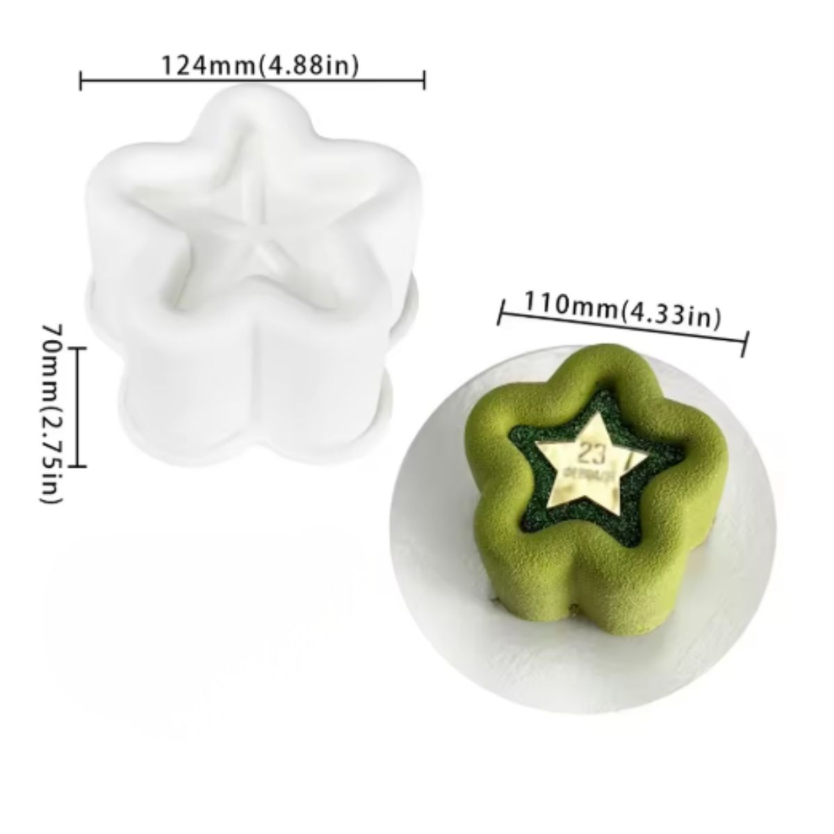 Star Shape Bento Cake Silicone Baking Pan Star Shape Bento Cake Silicone Baking Pan
