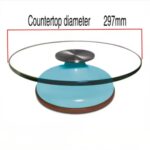 Transparent Tempered Glass Cake Stand Turntable