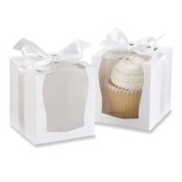 White Window Single Cupcake Boxes 9x9 CM