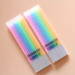 10 Pieces Rainbow Gradient Candles