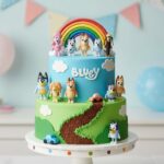 12 Pcs Bluey and Friends Action Figure Set Puppy Dog PVC Figurines for Cake Toppers, Kids Party Supplies, and Collectible Toys