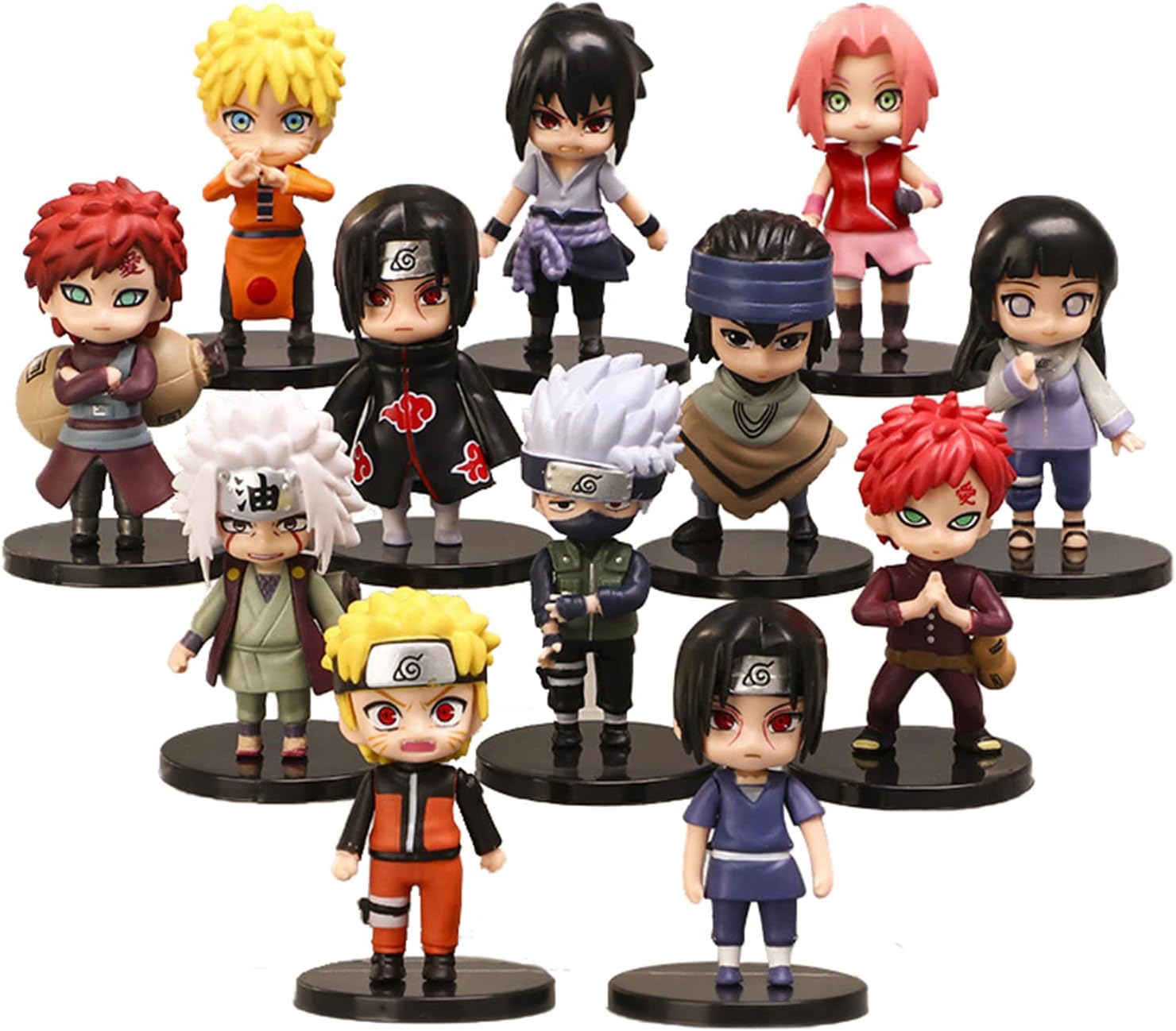 12 Pcs Naruto Shippuden Mini Action Figure Cake Toppers Set Team 7 Sasuke, Kakashi, Hinata & More Birthday Party Decorations 12 Pcs Naruto Shippuden Mini Action Figure Cake Toppers Set Team 7 Sasuke, Kakashi, Hinata & More Birthday Party Decorations