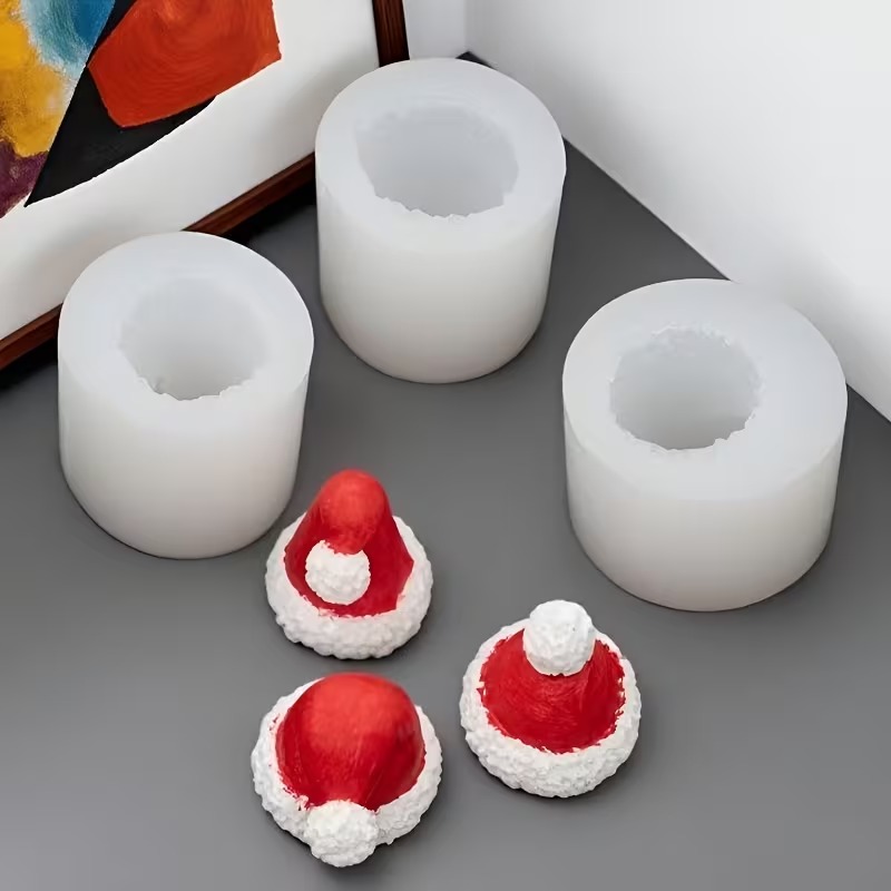 3pcs Christmas Hat Silicone Mold 3pcs Christmas Hat Silicone Mold