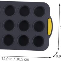 9 Cup Silicone Muffin Pan with Handles Non Stick Cupcake Baking Tray2