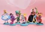 Alice in Wonderland Cake Toppers Set (6 pcs) Mad Hatter Tea Party Decor2