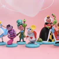 Alice in Wonderland Cake Toppers Set (6 pcs) Mad Hatter Tea Party Decor2
