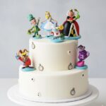 Alice in Wonderland Cake Toppers Set (6 pcs) Mad Hatter Tea Party Decor34