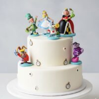 Alice in Wonderland Cake Toppers Set (6 pcs) Mad Hatter Tea Party Decor34