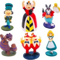 Alice in Wonderland Topper Set (6 Pcs) Queen of Hearts Cake Figurines