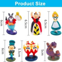 Alice in Wonderland Topper Set (6 Pcs) Queen of Hearts Cake Figurines2