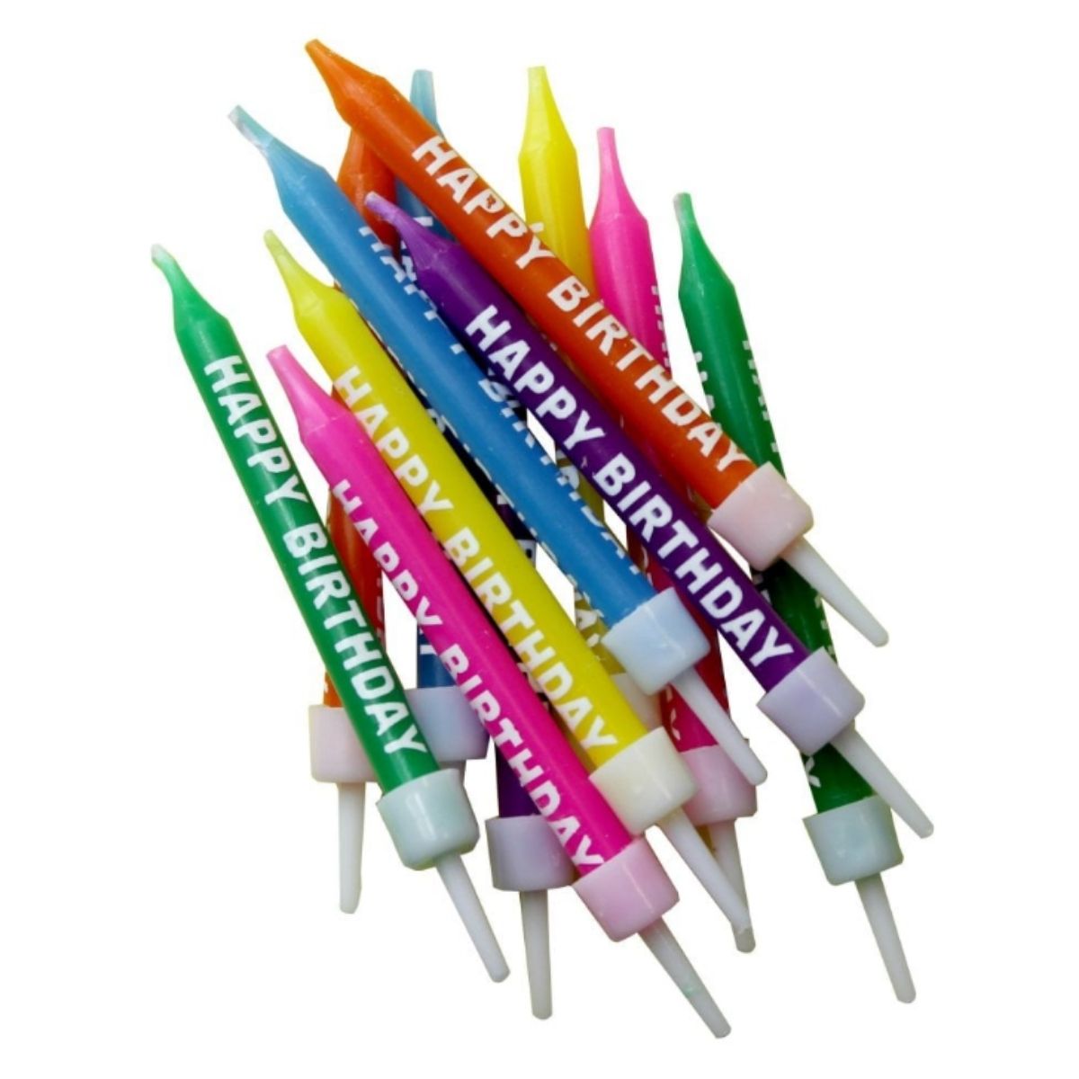 Anniversary House Multicoloured Happy Birthday Glitter Candles x 12 Anniversary House Multicoloured Happy Birthday Glitter Candles x 12