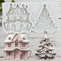 Christmas Tree & House Silicone Mold