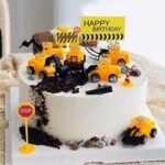 Construction vehicle cake topper 18 piece set