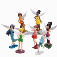 Disney Fairies Cake Toppers Tinkerbell & Friends Figurine Set for Cakes Decorating