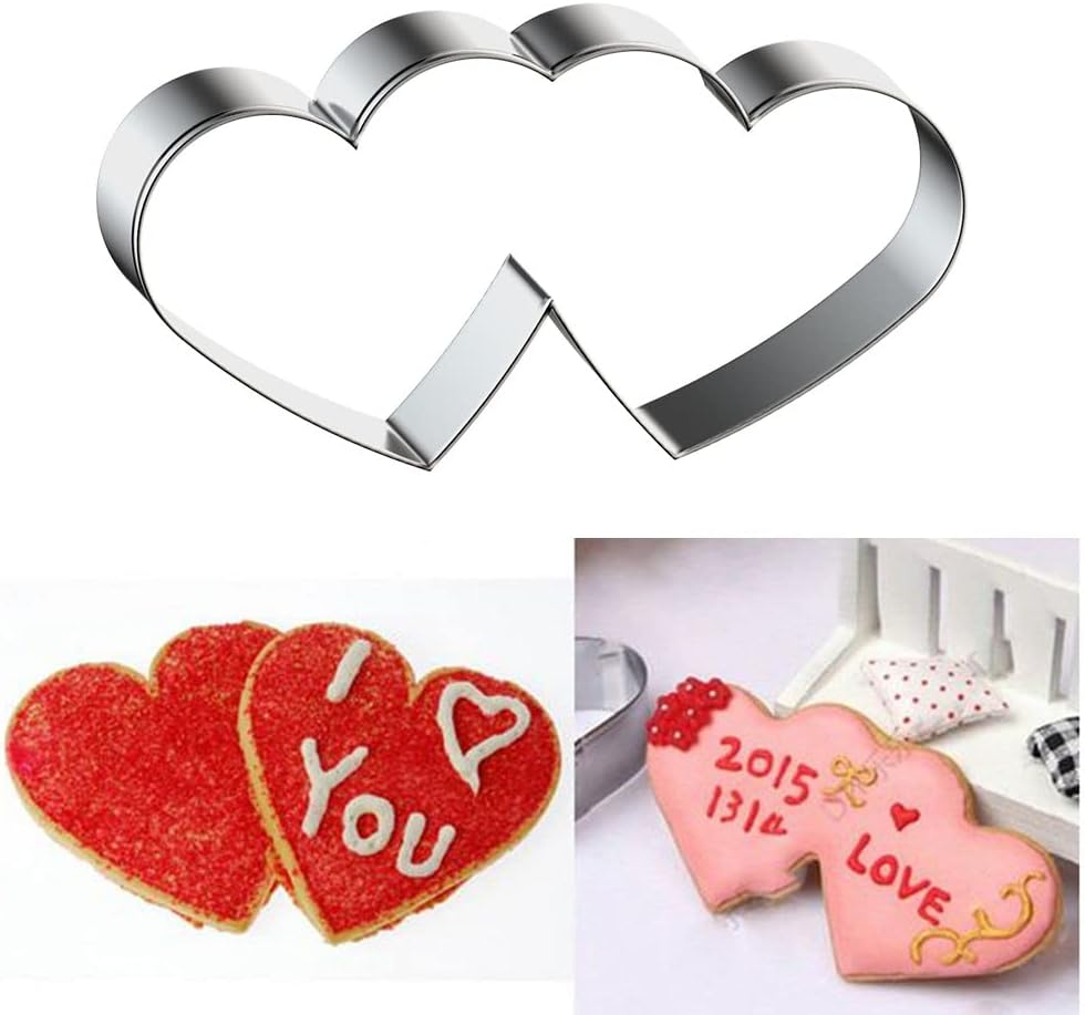 Double Heart Cookie Cutter Double Heart Cookie Cutter