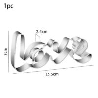 Love Cookie Cutter Stainless Steel Cake and Cookie Mold for Wedding & Valentine's Day2
