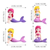 Mermaid Figurine Cake Decorations Miniature Toppers for Ocean Theme Party2