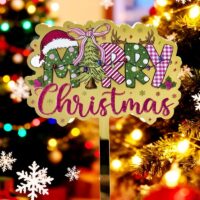 Merry Christmas Cake Toppers1