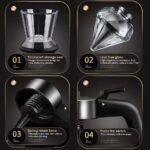 Oil Dispenser Bottle Gravity Automatic Opening Oil Vinegar Cruet with Leakproof Spout and Handle for Kitchen3