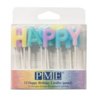 PME Pastel Happy Birthday Cake Candles