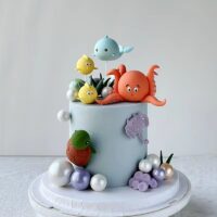 Piece Ocean Theme Cake Toppers Set of 12 Octopus, Turtle & Fish Birthday Decor1
