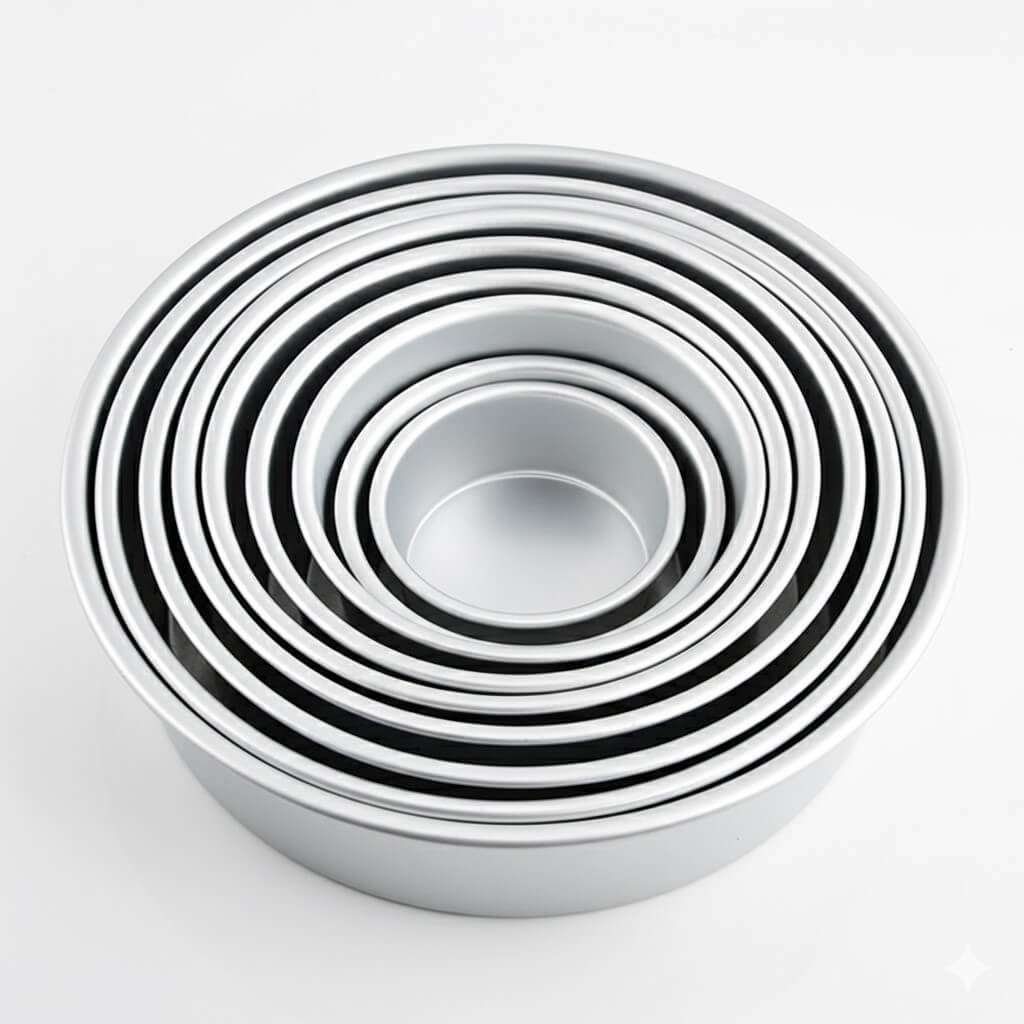 Professional Round Baking Pan Heavy Duty Aluminum Cake Tins Professional Round Baking Pan Heavy Duty Aluminum Cake Tins