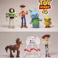 Toy Story 4 Deluxe Figurine Set 8 Pcs Woody, Buzz, Forky, Bunny & Ducky Cake Toppers