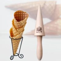 wooden ice cream cone mold
