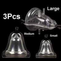 3pcs Set 3D Christmas Bell & Ornate Lid Chocolate Molds (2)