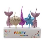 5 Pcs Set Mermaid Themed Party Candles