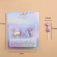 5 Pcs Set Mermaid Themed Party Candles (2)
