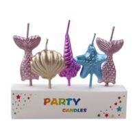 5 Pcs Set Mermaid Themed Party Candles