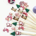 50 Pcs Christmas Picks for Cupcakes Decorations