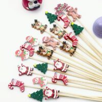 50 Pcs Christmas Picks for Cupcakes Decorations