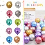 50 Pcs Set Metallic Shiny Helium Balloons