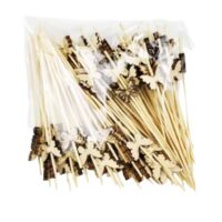 50 Pcs butterfly Bamboo Fruit Cocktail Picks