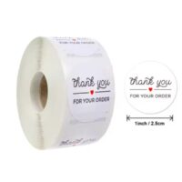 500 Pcs Thank You For Your Order Round Sticker