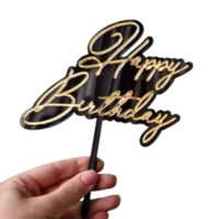 Double Layer Happy Birthday Cake Topper 1