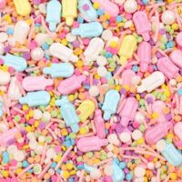 Ice Cream Popsicle Shapes Sugar Sprinkles 100g