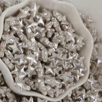 Metallic Star Silver Sugar Sprinkles 100g