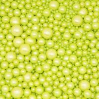 Mix Size Green Sugar Pearls Sprinkles 100g
