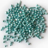 Mixed Heart, Rods, Sugar Pearls Blue Metallic Sprinkles 100g