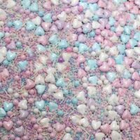 Mixed Heart, Sugar Pearls, jimmies Pastel Colored Sprinkle