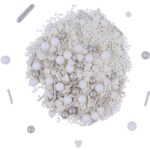 Silver & White Wedding Sugar Pearls Sprinkles 100g