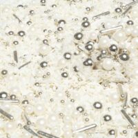 Silver & White Wedding Sugar Pearls Sprinkles 100g