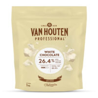Van Houten White Chocolate Couverture 26.4% Min Cocoa 5kg
