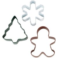Wilton Tree, Snowflake & Gingerbread Man Cookie Cutter Set Of 3 (3)