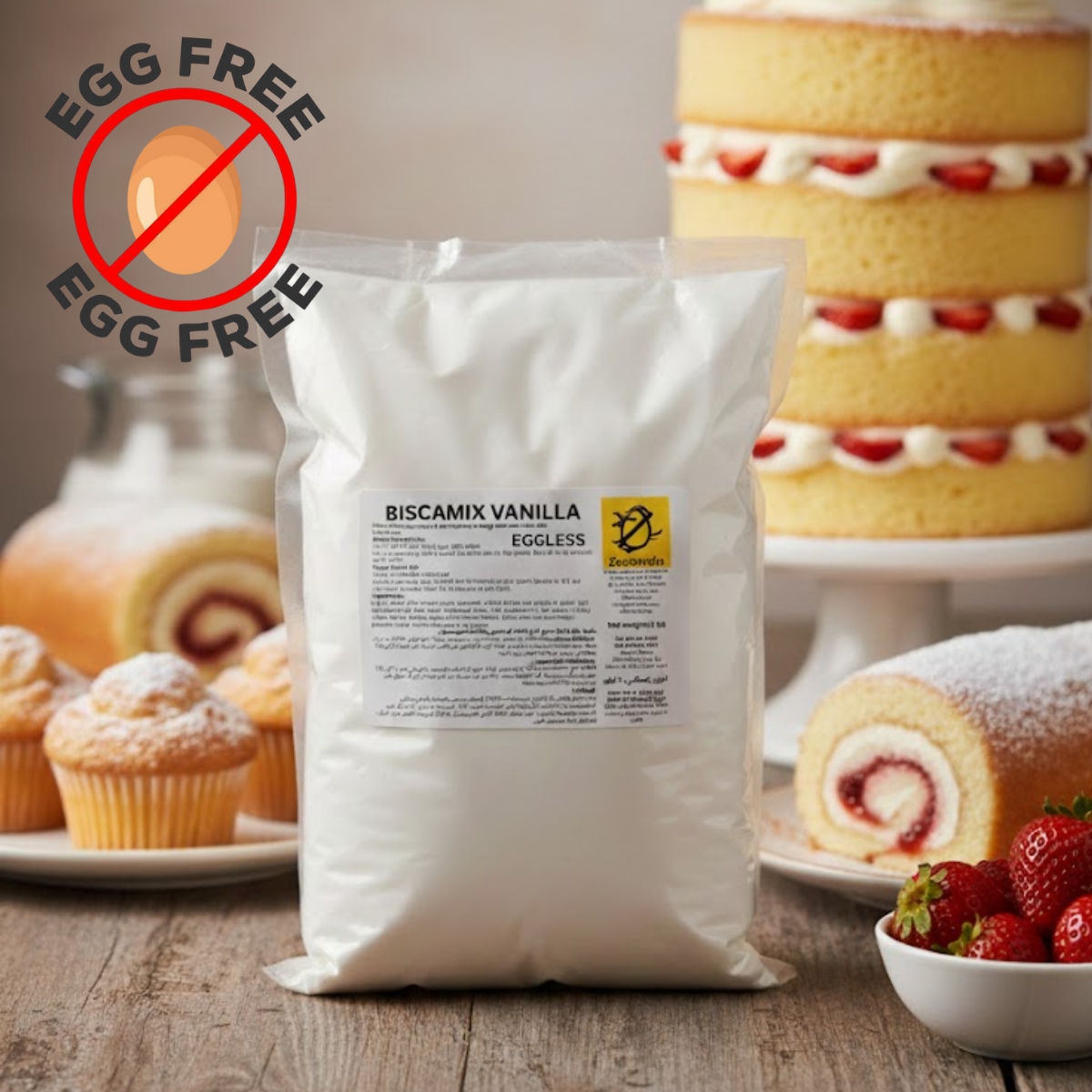Zeelandia Biscamix Vanilla Egg free (Eggless)– Premium Cake & Muffin Mix (1kg) Zeelandia Biscamix Vanilla Egg free (Eggless)– Premium Cake & Muffin Mix (1kg)