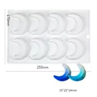 10 Cavities Moon Chocolate & mousse Cake Mold Pan