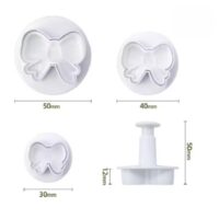3 Pcs Set Bow Knot Ties Plunger Cutter